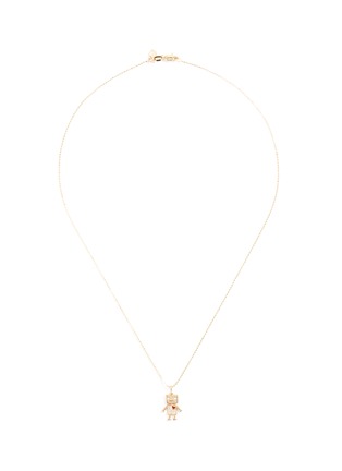 Main View - Click To Enlarge - SYDNEY EVAN - 'Robot' diamond 14k yellow gold pendant necklace