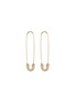 Main View - Click To Enlarge - SYDNEY EVAN - 'Safety Pin' diamond 14k yellow gold drop earrings