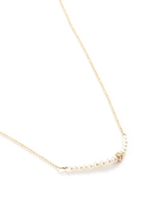 Detail View - Click To Enlarge - SYDNEY EVAN - Diamond pearl 14k yellow gold necklace