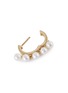 Detail View - Click To Enlarge - SYDNEY EVAN - Pearl fringe drop 14k yellow gold hoop earrings