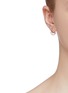 Figure View - Click To Enlarge - SYDNEY EVAN - Pearl fringe drop 14k yellow gold hoop earrings