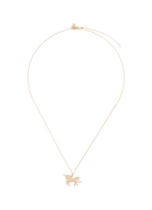 Main View - Click To Enlarge - SYDNEY EVAN - Unicorn 14k gold pendant necklace