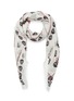 Main View - Click To Enlarge - ALEXANDER MCQUEEN - Pinned Multiskull modal-wool scarf