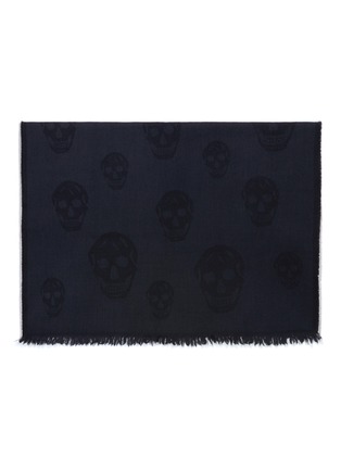 Detail View - Click To Enlarge - ALEXANDER MCQUEEN - Dégradé Skull wool scarf