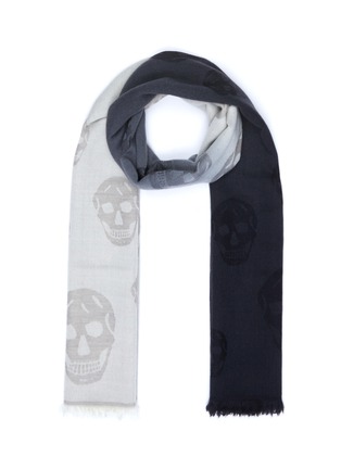 Main View - Click To Enlarge - ALEXANDER MCQUEEN - Dégradé Skull wool scarf