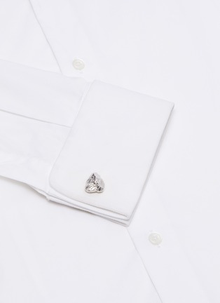 Figure View - Click To Enlarge - LANVIN - Engraved geometric cufflinks