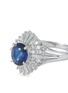 Detail View - Click To Enlarge - LC COLLECTION JEWELLERY - Diamond sapphire platinum ring