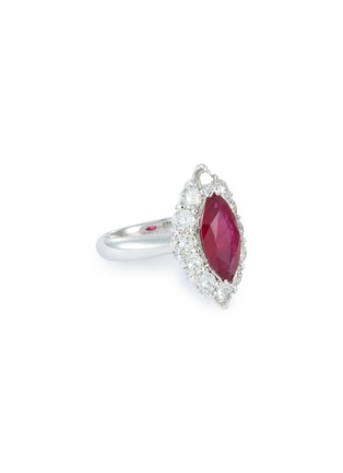 Main View - Click To Enlarge - LC COLLECTION JEWELLERY - Diamond ruby platinum ring