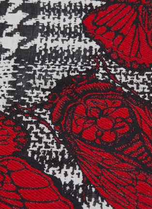 Detail View - Click To Enlarge - ALEXANDER MCQUEEN - Skull Moth Check scarf