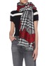 Figure View - Click To Enlarge - ALEXANDER MCQUEEN - Skull Moth Check scarf