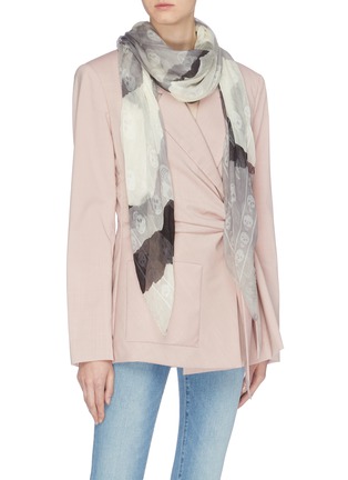 Figure View - Click To Enlarge - ALEXANDER MCQUEEN - SI Torn Roses scarf