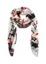 Main View - Click To Enlarge - ALEXANDER MCQUEEN - Torn Rose silk-wool scarf