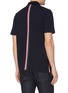 Back View - Click To Enlarge - THOM BROWNE  - Stripe back polo shirt