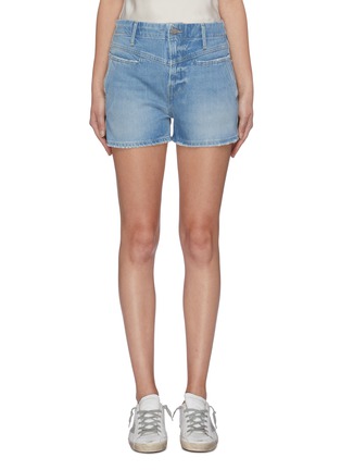 Main View - Click To Enlarge - FRAME - 'Retro' panelled denim shorts