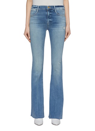 Main View - Click To Enlarge - FRAME - 'Le High Flare' raw cuff jeans