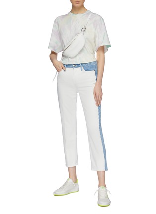 Figure View - Click To Enlarge - FRAME - 'Le High Straight' colourblock jeans