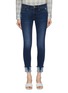 Main View - Click To Enlarge - FRAME - 'Le Skinny de Jeanne' frayed roll cuff jeans