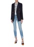 Figure View - Click To Enlarge - FRAME - 'Le Skinny De Jeanne' distressed cuff jeans
