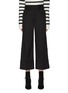 Main View - Click To Enlarge - FRAME - Belted rolled cuff denim wide leg pants