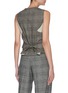 Back View - Click To Enlarge - BARENA - 'Romeo' tie waist back check plaid suiting vest