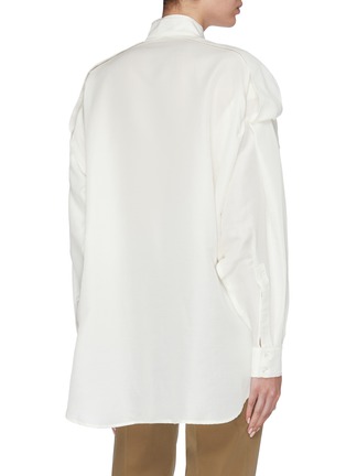 Back View - Click To Enlarge - BARENA - 'Simona' flap pocket oversized shirt