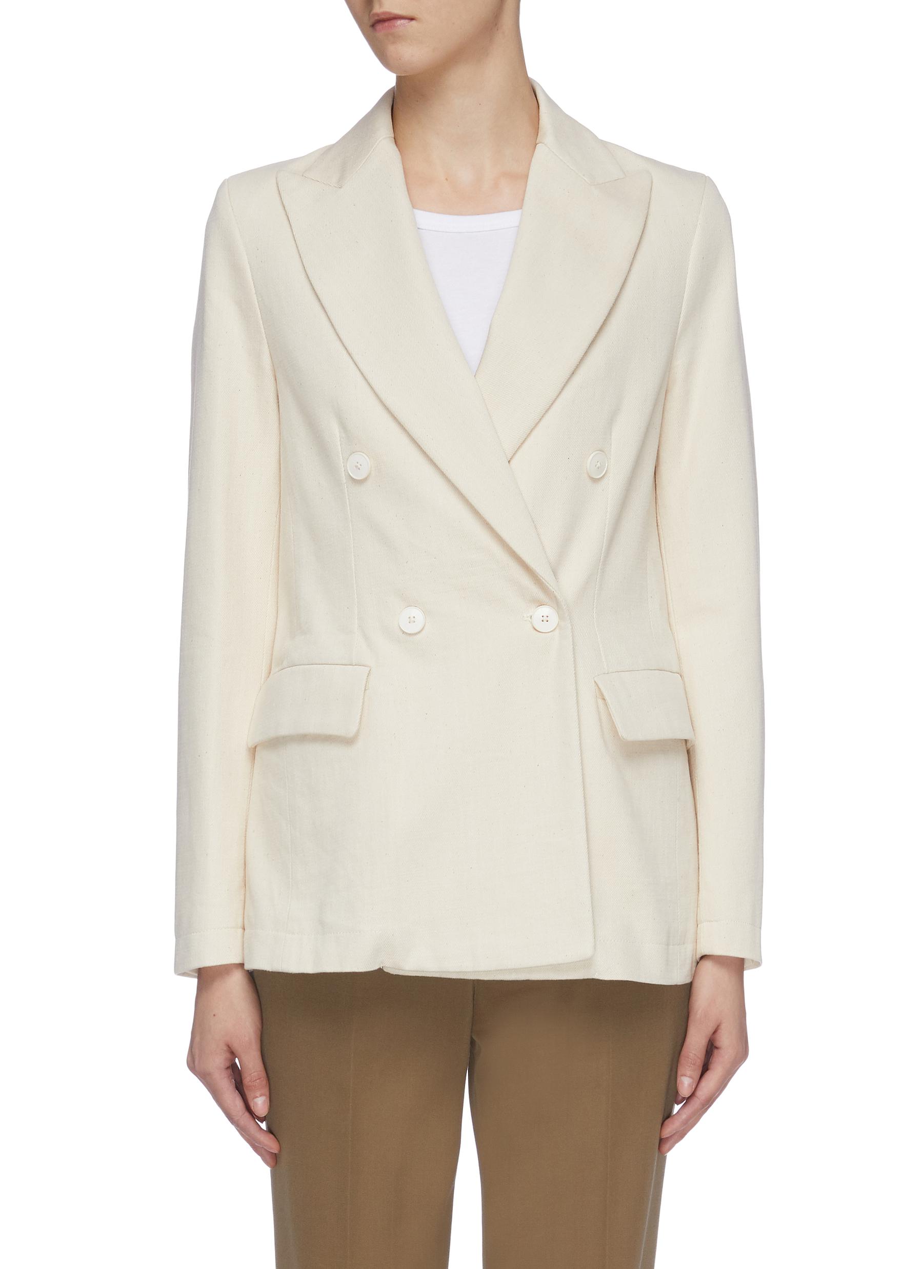 Cleope peaked lapel double breasted blazer by Barena