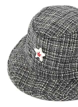 Detail View - Click To Enlarge - SMFK - Logo patch ceramic star tweed bucket hat