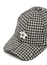 Detail View - Click To Enlarge - SMFK - Ceramic star houndstooth tweed baseball cap