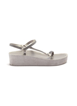 Main View - Click To Enlarge - PEDRO GARCIA  - 'Love' Swarovski crystal strap platform sandals