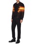 Figure View - Click To Enlarge - NEIL BARRETT - Reversible flame print bomber jacket