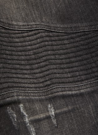 - NEIL BARRETT - Ribbed panel washed skinny jeans