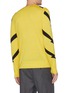 Back View - Click To Enlarge - NEIL BARRETT - Thunderbolt jacquard sleeve wool-cashmere-silk sweater