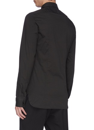 Back View - Click To Enlarge - NEIL BARRETT - Detachable tie thunderbolt print shirt