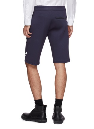 Back View - Click To Enlarge - NEIL BARRETT - Thunderbolt print sweat shorts
