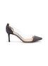 Main View - Click To Enlarge - GIANVITO ROSSI - Plexi' PVC and suede pumps