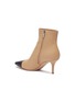  - GIANVITO ROSSI - 'Lucy' contrast toecap leather ankle boots