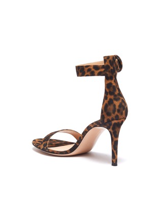  - GIANVITO ROSSI - 'Portofino 85' leopard print suede sandals