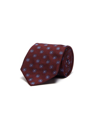 Main View - Click To Enlarge - ISAIA - Floral embroidered silk tie