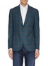 Main View - Click To Enlarge - ISAIA - 'Gregory' tartan plaid wool blend Donegal tweed blazer