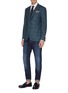 Figure View - Click To Enlarge - ISAIA - 'Gregory' tartan plaid wool blend Donegal tweed blazer