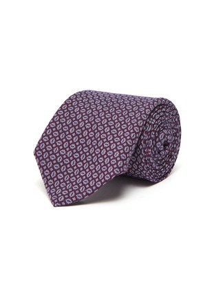 Main View - Click To Enlarge - ISAIA - Geometric jacquard wool tie