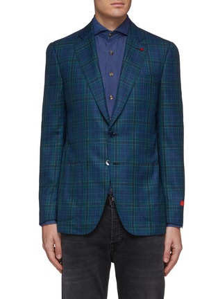 Main View - Click To Enlarge - ISAIA - 'Gregory' tartan plaid cashmere blazer
