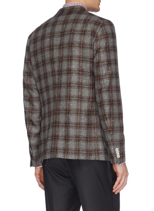 Back View - Click To Enlarge - ISAIA - 'Cortina' tartan plaid wool-cashmere tweed blazer