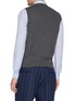 Back View - Click To Enlarge - ISAIA - Belted ribbed back knit gilet
