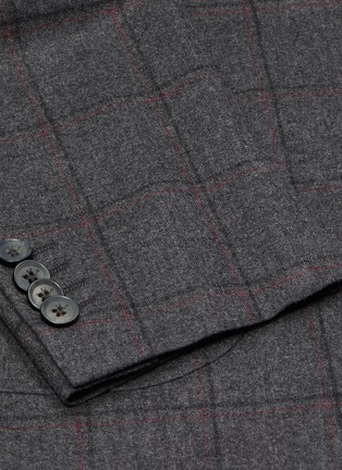  - ISAIA - 'Cortina' windowpane check wool-cashmere flannel suit