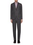 Main View - Click To Enlarge - ISAIA - 'Cortina' windowpane check wool-cashmere flannel suit