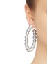 Figure View - Click To Enlarge - KENNETH JAY LANE - Threaded bead hoop earrings