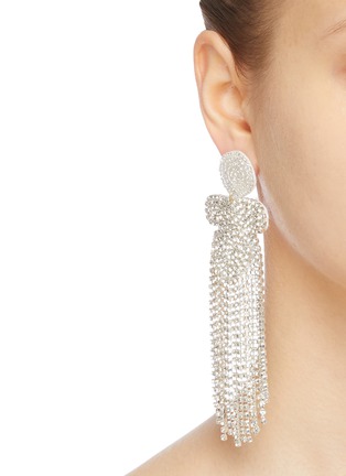 Figure View - Click To Enlarge - KENNETH JAY LANE - Glass crystal fringe drop earrings