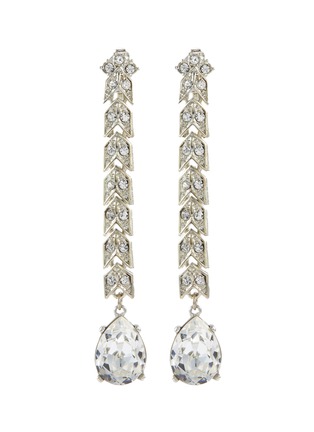Main View - Click To Enlarge - KENNETH JAY LANE - Glass crystal link drop clip earrings
