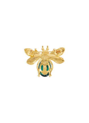 Figure View - Click To Enlarge - KENNETH JAY LANE - Glass crystal cabochon bee brooch